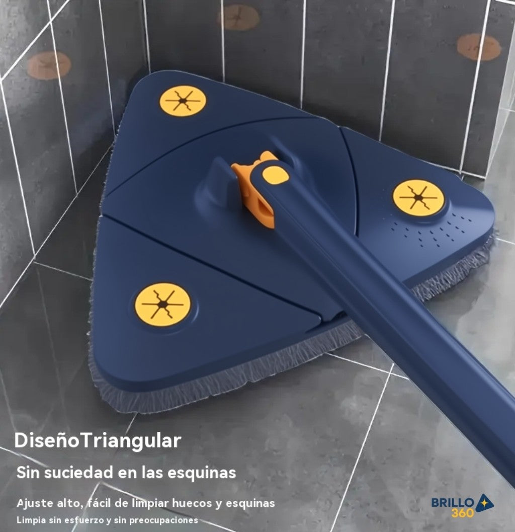 🧹Brillo360- La primera fregona triangular 360° que evita dolor de manos y llega a cada rincón
