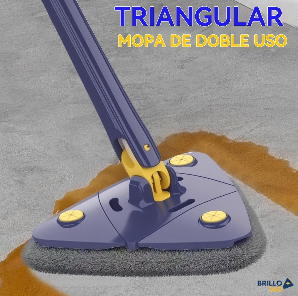 🧹Brillo360- La primera fregona triangular 360° que evita dolor de manos y llega a cada rincón